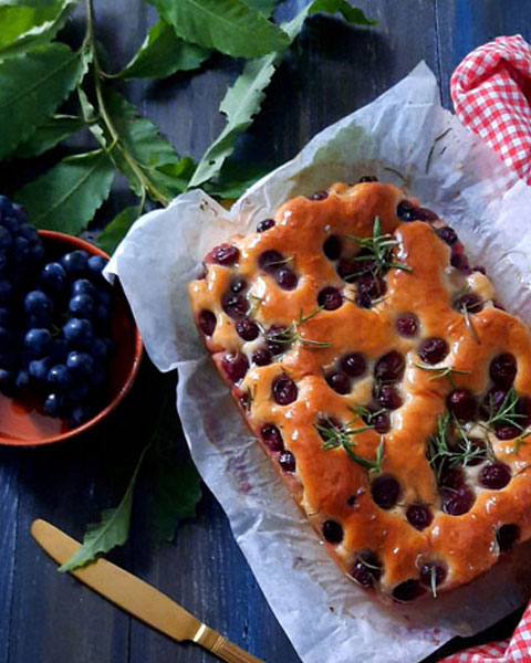 focaccia con l'uva